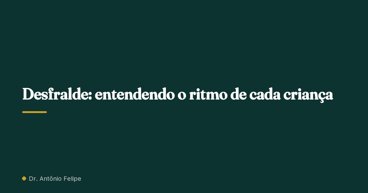 Capa do artigo: Desfralde: entendendo o ritmo de cada criança