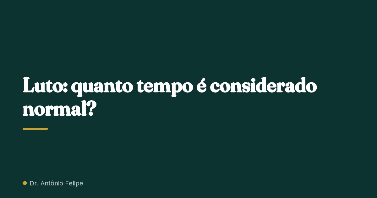Capa do artigo: Luto: quanto tempo é considerado normal?