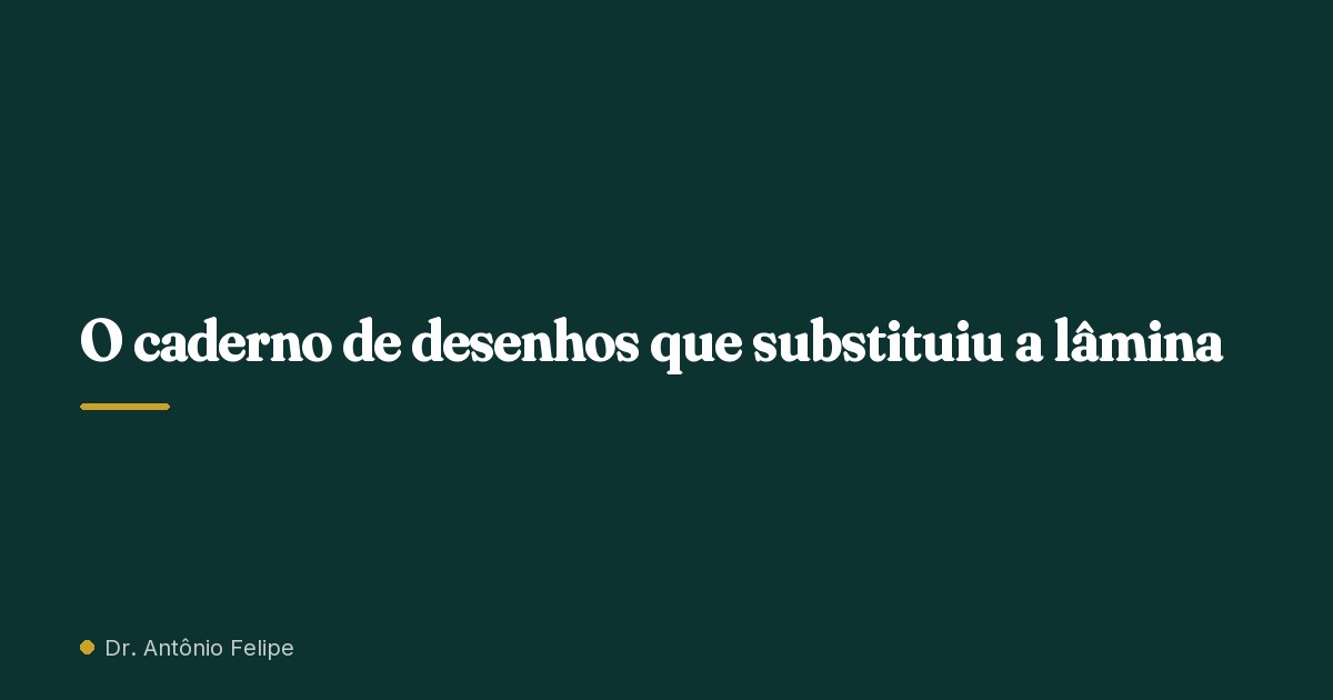 Capa do artigo: O caderno de desenhos que substituiu a lâmina