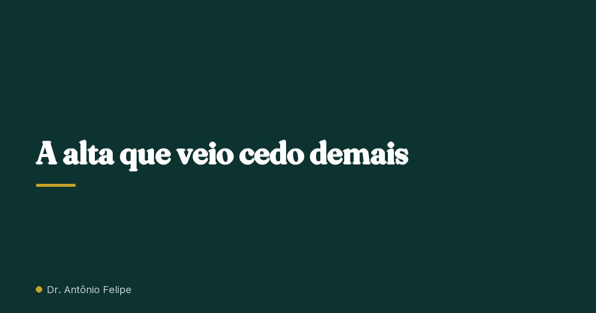 Capa do artigo: A alta que veio cedo demais